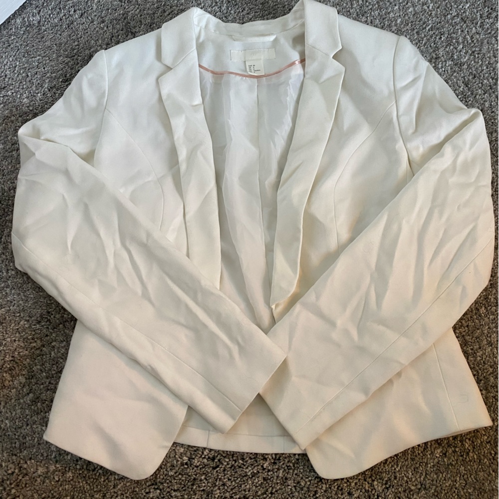 White H&M blazer